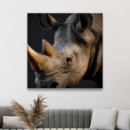 Poster Nashorn Quadrat