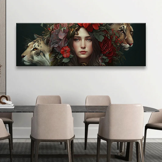 Poster Natur Mädchen Panorama Quer