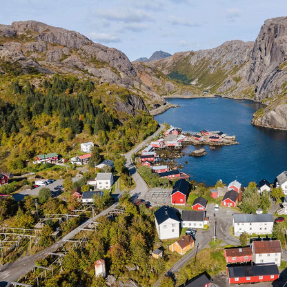 Leinwandbild Nusfjord Quadrat