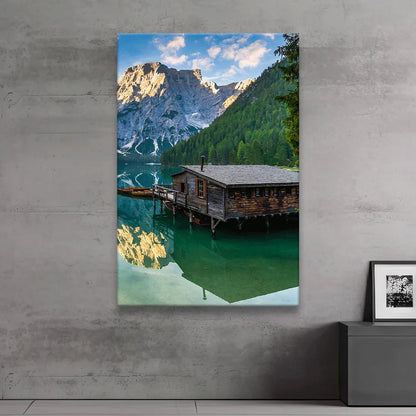 Acrylbild Pragser Wildsee Hochformat