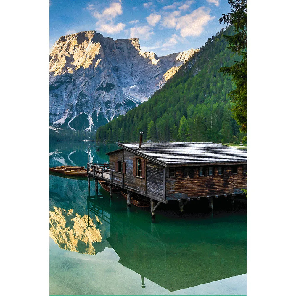 LED Bild Pragser Wildsee Hochformat