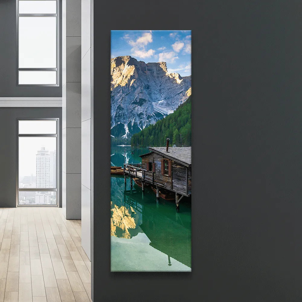 Poster Pragser Wildsee Panorama Hoch