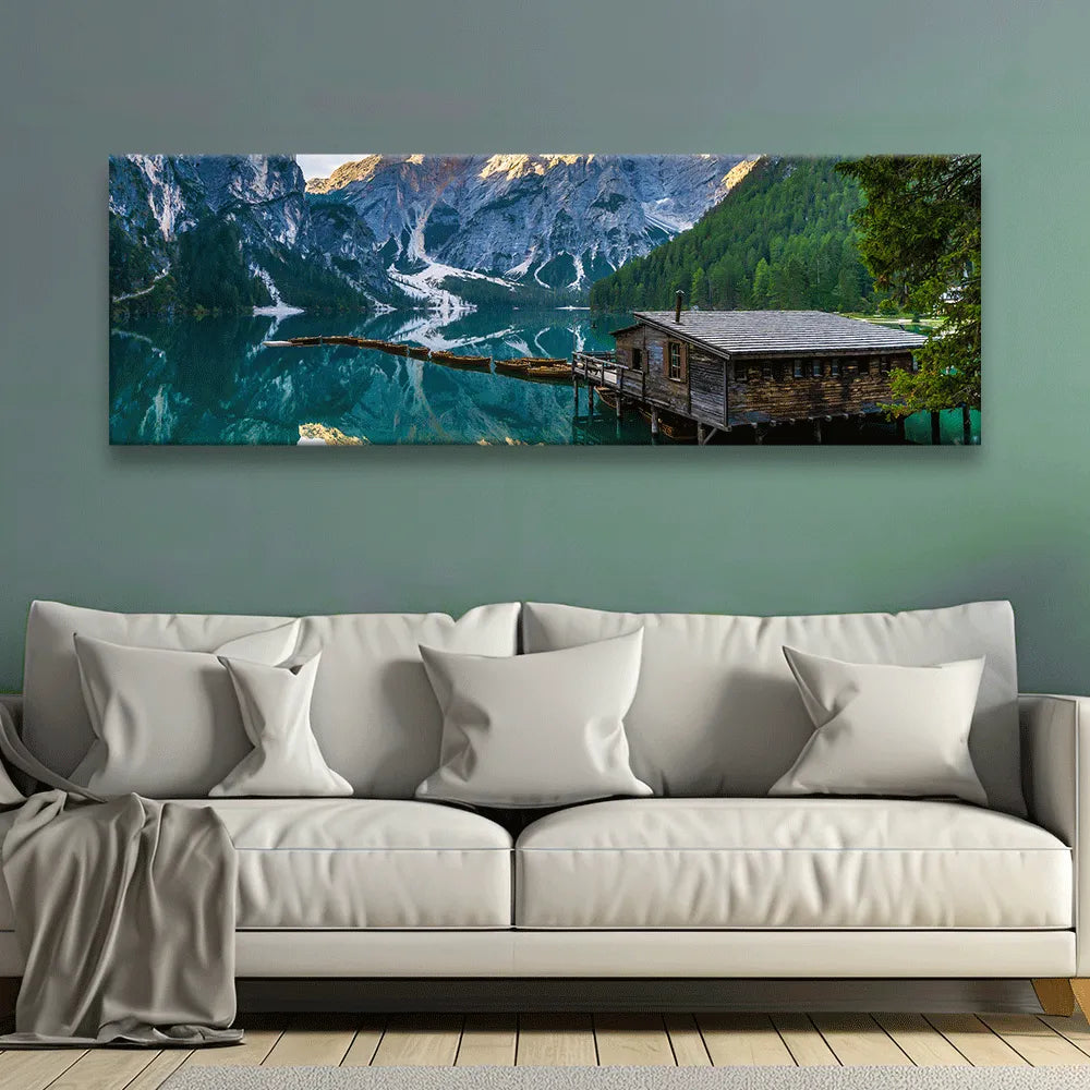 Acrylbild Pragser Wildsee Panorama Quer