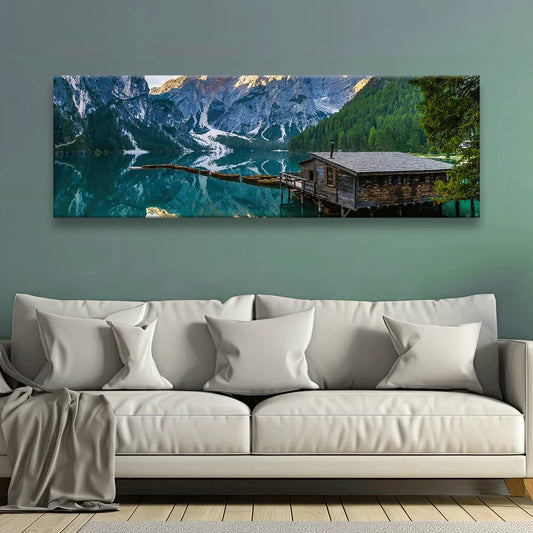 Acrylbild Pragser Wildsee Panorama Quer