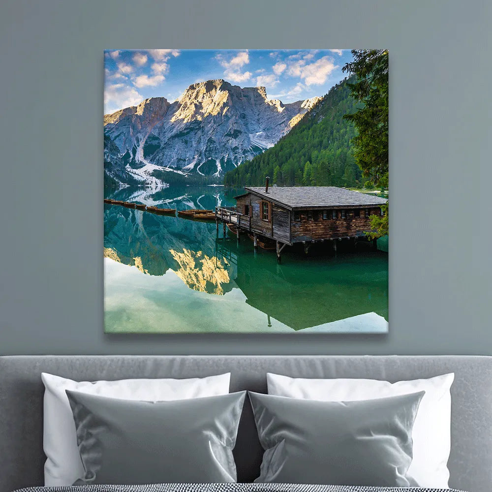 Aludibondbild Pragser Wildsee Quadrat