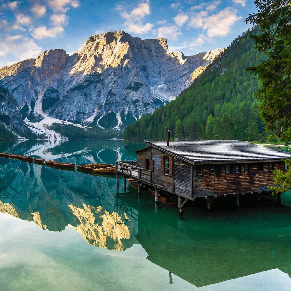 Alugebürstet Pragser Wildsee Quadrat