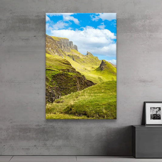 Acrylbild Quiraing Schottland Hochformat