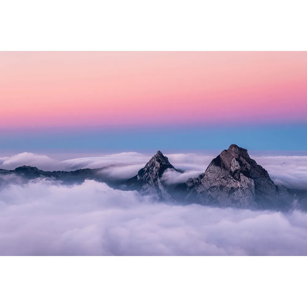 Leinwandbild schweizer Berge Querformat