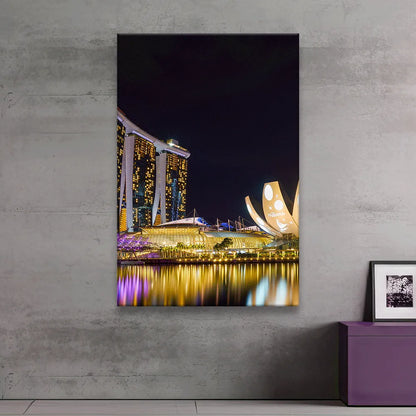 Acrylbild Singapur Hochformat