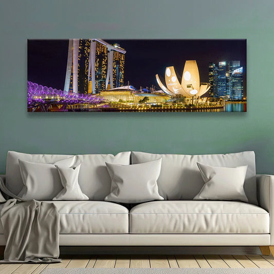 LED Bild Singapur Panorama Quer