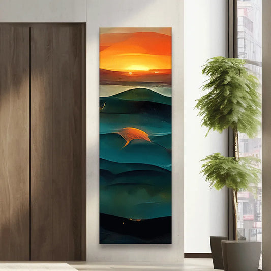 Acrylbild Sonnenaufgang am Meer Panorama Hoch