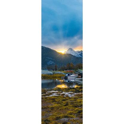 Acrylbild Sonnenaufgang Lofoten Panorama Hoch