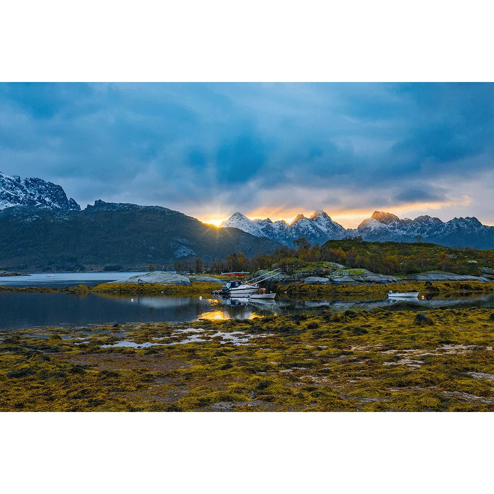 Poster Sonnenaufgang Lofoten Querformat