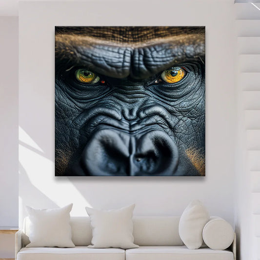 Poster starrender Gorilla Quadrat