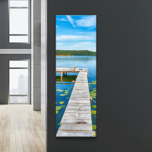 Poster Steg im Wasser Panorama Hoch