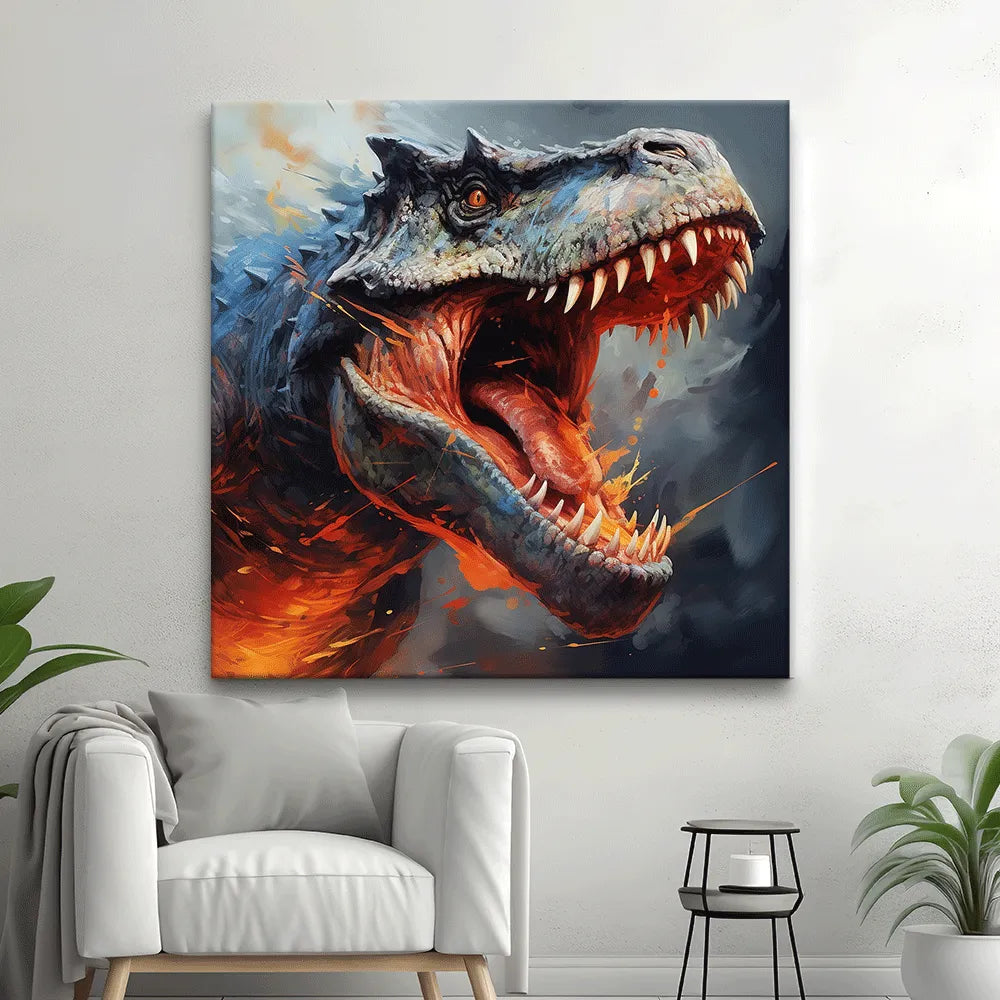 Leinwandbild T-Rex Quadrat