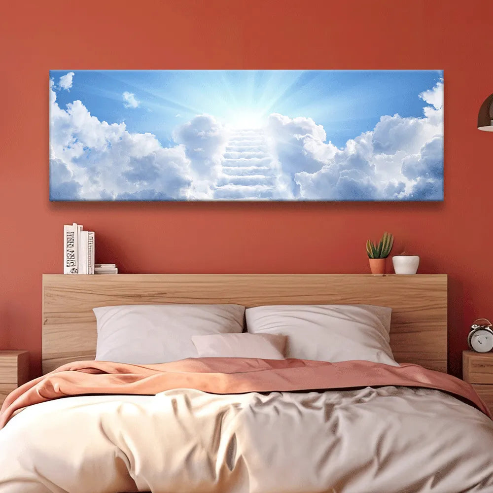 Poster Treppe zum Himmel Panorama Quer