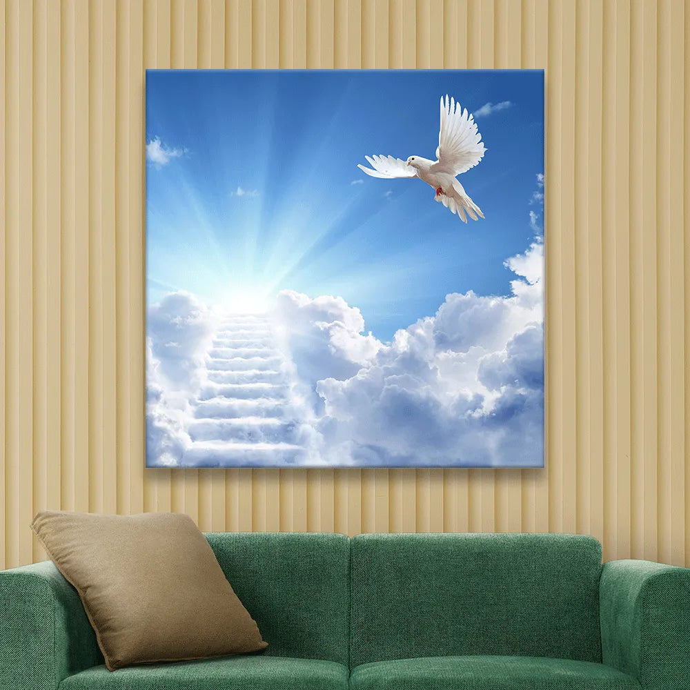 Poster Treppe zum Himmel Quadrat